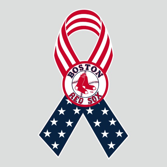 Boston Red Sox Ribbon American Flag logo iron on paper